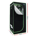 Green Fingers Grow Tent 70x70x160cm 1680D Hydroponics Indoor
