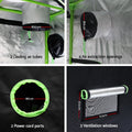 Green Fingers Grow Tent 90x50x160cm Hydroponics Indoor Plant Kit