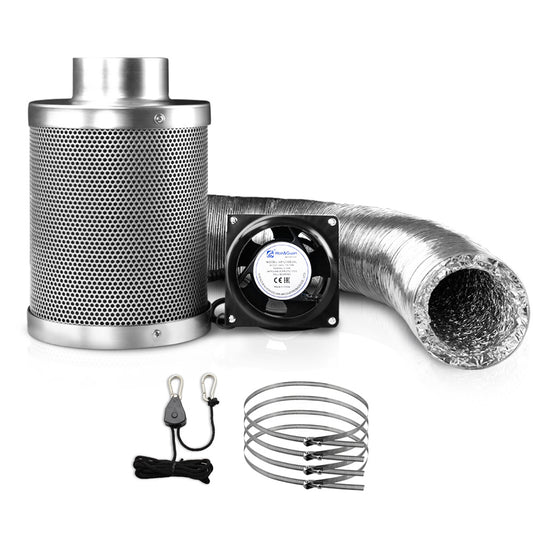 Green Fingers 4" Ventilation Kit Fan Carbon Filter Hydroponics Grow
