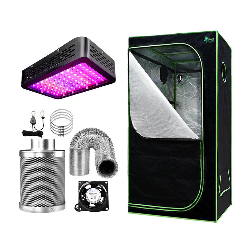 Green Fingers Grow Tent 80x80x160CM 1000W LED Full Spectrum