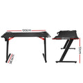 Artiss Gaming Desk 120cm LED Light Computer Table