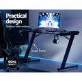 Artiss Gaming Desk 120cm LED Light Computer Table