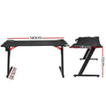 Artiss Gaming Desk 140CM Computer LED Light