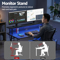 Artiss Gaming Desk 120cm LED Lights Monitor Shelf Power