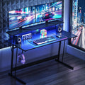 Artiss Gaming Desk 120cm LED Lights Monitor Shelf Power