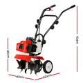 Giantz 63CC Tiller 4 Blade Garden Cultivator Rototiller Soil