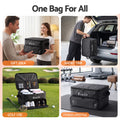 Everfit Golf Trunk Organizer for Car, 2-Tier Golf Storage Bag with Ventilated Shoe Compartment Black