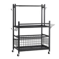 Gardeon Garden Tool Organizer Rack 16 Slots Rolling Garage Storage with Hooks
