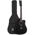 Alpha 42 Acoustic Guitar 12 String w/ EQ Electric Black