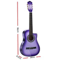 Alpha 34in Classical Guitar Wooden Nylon String Beginner Purple