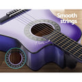Alpha 34in Classical Guitar Wooden Nylon String Beginner Purple