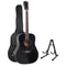 Alpha 41in Acoustic Guitar Dreadnought Steel String Wooden Black