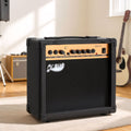 Alpha 20W Guitar Amplifier Portable Practice Amp Overdrive 3-Band EQ Black