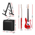 Alpha Electric Guitar 47 Inch Bass Kit 40W Amplifier Stand
