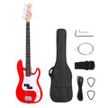 Alpha Electric Guitar Bass 47in Red