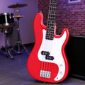 Alpha Electric Guitar Bass 47in Red