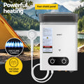 Devanti Portable Gas Water Heater LPG White 6L Pump