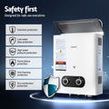 Devanti Portable Gas Water Heater LPG White 6L Pump