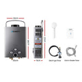 Devanti Portable Gas Water Heater LPG Grey 8L