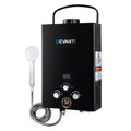 Devanti Portable Gas Water Heater 8L/Min LPG Pump Black