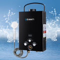 Devanti Portable Gas Water Heater 8L/Min LPG Pump Black