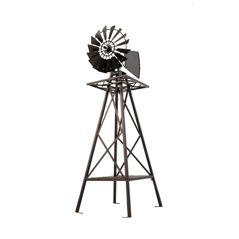 Garden Windmill 160cm Metal Outdoor Ornament Decor