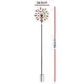 Gardeon Garden Windmill Metal Wind Spinner Solar Light Outdoor 190cmr Bronze