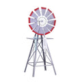 Gardeon Garden Windmill Metal Weather Station with Rain Gauge 122cm Silver