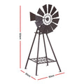 Gardeon Garden Windmill Metal Outdoor Yard Decor 120cm Bronze