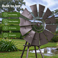 Gardeon Garden Windmill Metal Outdoor Yard Decor 120cm Bronze