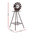 Gardeon Garden Windmill Metal Outdoor Yard Decor 160cm Bronze
