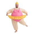 Inflatable Costume Funny Fat Suit Fancy Dress Adult Party Outfit Pink One Size