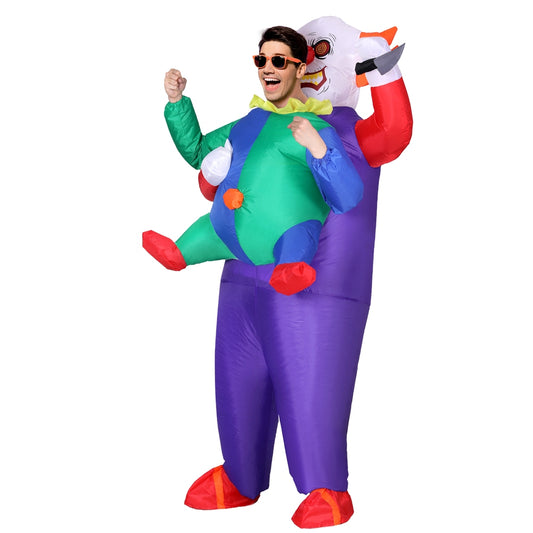 Inflatable Clown Costume Adult Blow Up Fancy Dress Halloween Party