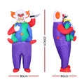 Inflatable Clown Costume Adult Blow Up Party Fancy Dress Halloween