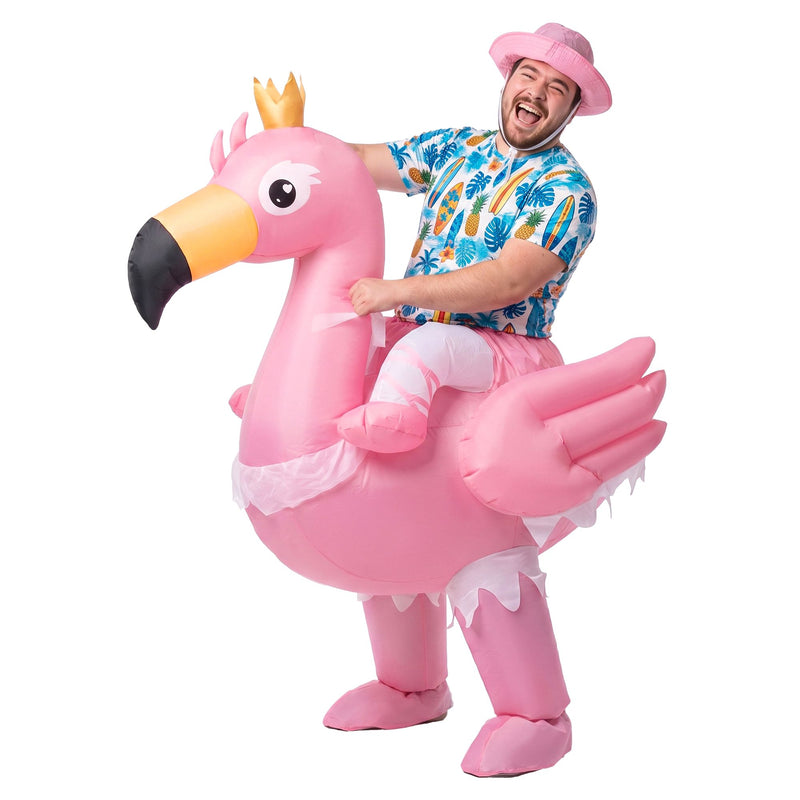 Inflatable Costume Ride On Flamingo Adult Party Suit Pink One Size