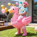 Inflatable Costume Ride On Flamingo Adult Party Suit Pink One Size