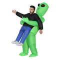 Inflatable Green Alien Costume Adult Suit Blow Up Halloween Party Fancy