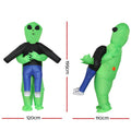 Inflatable Green Alien Costume Adult Suit Blow Up Halloween Party Fancy