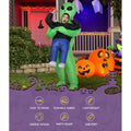 Inflatable Green Alien Costume Adult Suit Blow Up Halloween Party Fancy