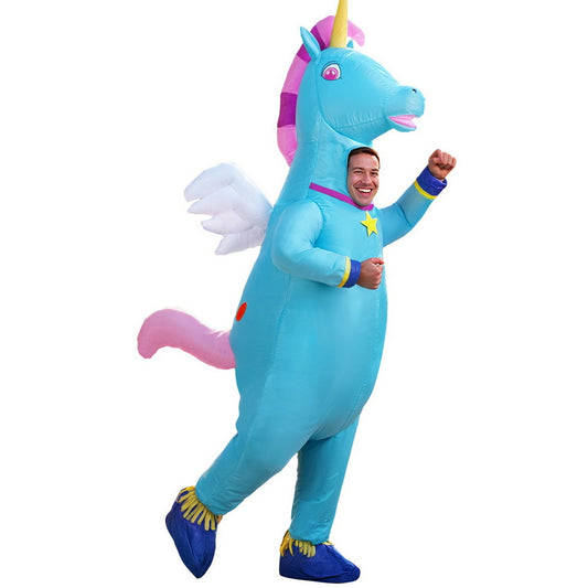 Inflatable Unicorn Costume Adult Blow Up Party Fancy Dress Halloween
