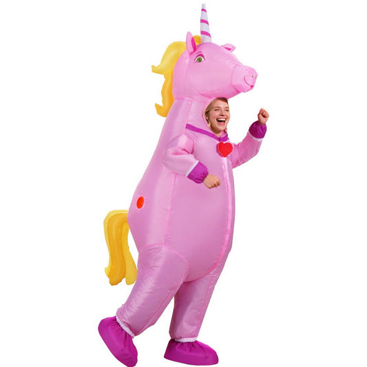 Inflatable Unicorn Costume Adult Blow Up Fancy Dress Halloween Party