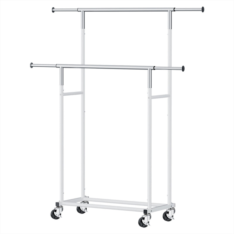 Artiss Double Rod Clothes Rack Adjustable Coat Stand Hanger