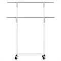 Artiss Double Rod Clothes Rack Adjustable Coat Stand Hanger