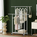 Artiss Double Rod Clothes Rack Adjustable Coat Stand Hanger