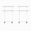 Artiss 2X Clothes Rack Double Rod Airer Rail Coat Stand Adjustable Hanger