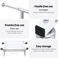 Artiss 2X Clothes Rack Double Rod Airer Rail Coat Stand Adjustable Hanger