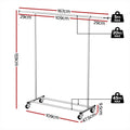 Artiss 2X Clothes Rack Airer Rail Coat Garment Stand Adjustable Hanger