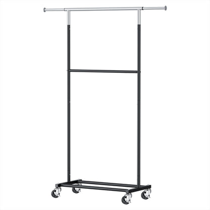 Artiss Clothes Rack Double Rod Airer Rail Coat Stand Adjustable Hanger