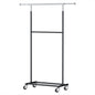 Artiss Clothes Rack Double Rod Airer Rail Coat Stand Adjustable Hanger