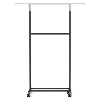 Artiss Clothes Rack Double Rod Airer Rail Coat Stand Adjustable Hanger